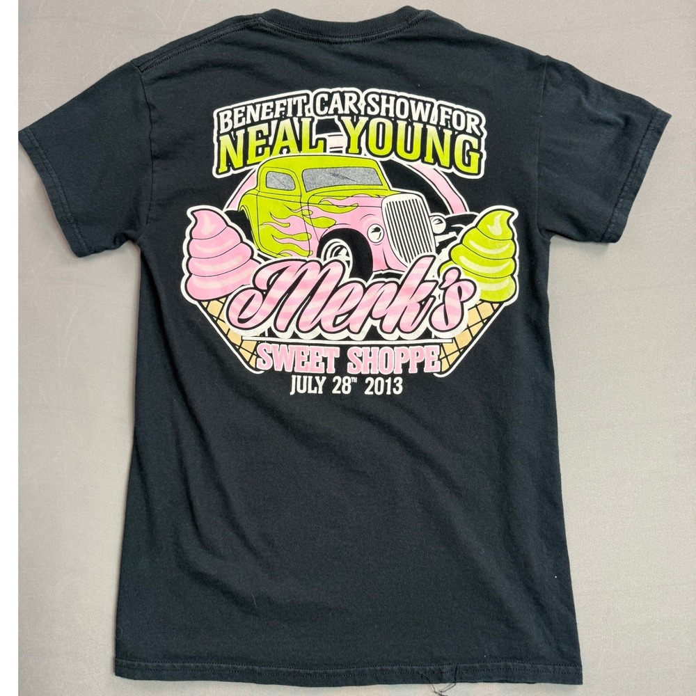 Car Show T-Shirt Merks Sweet Shoppe Neal‎ Young Benefit Small